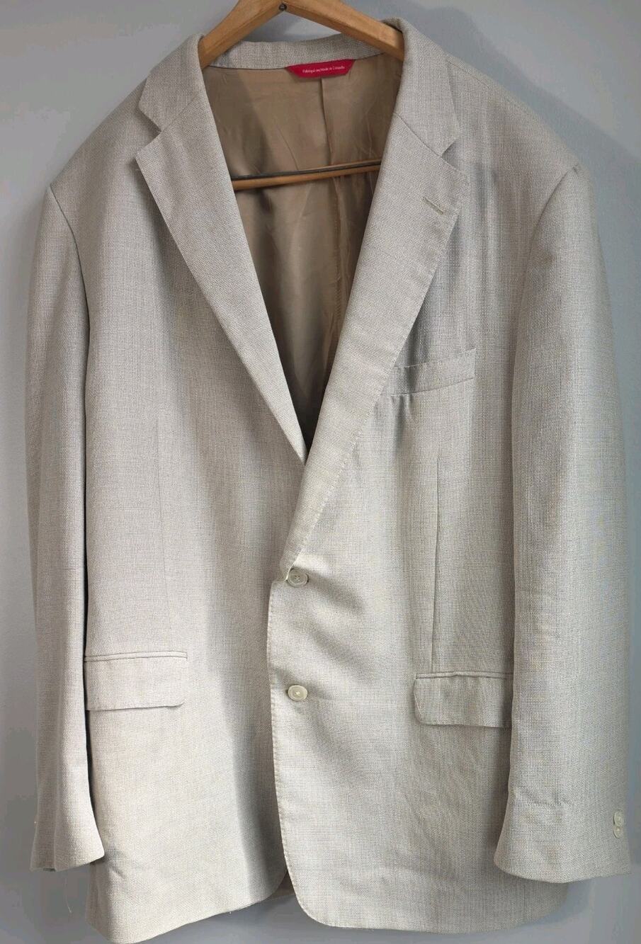 Samuelsohn Performance Blazer Mens 50L Tan/Beige "Gable" Wool Canadablazer